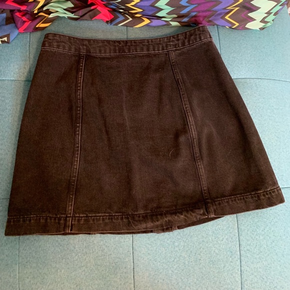 Black Denim Topshop Skirt - Picture 5 of 7